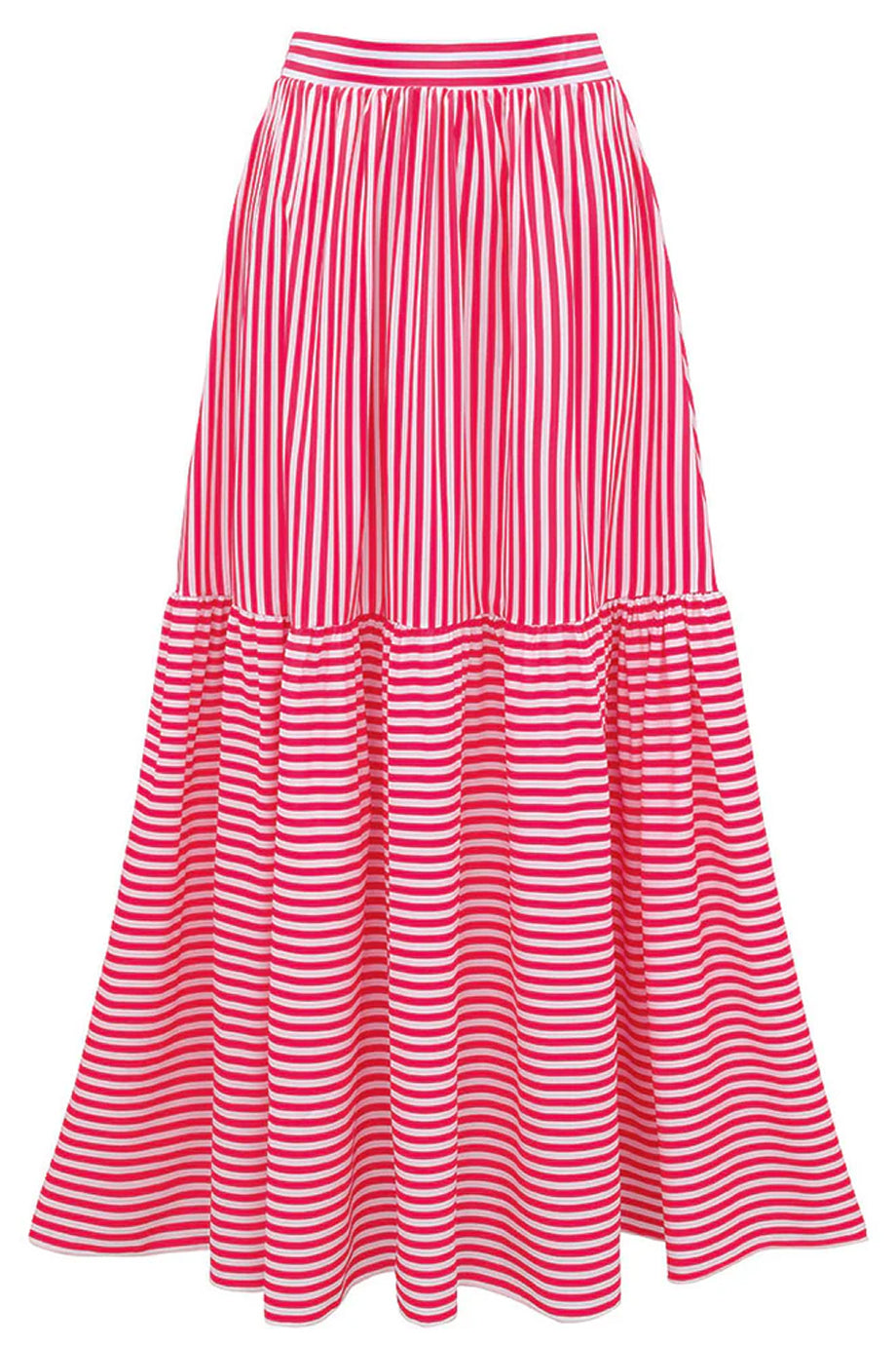 Rocio Ριγέ Ολόσωμο Μαγιό και Φούστα Παρεό Σετ | Μαγιό - Ολόσωμα - Swimwear One Piece | Rocio Striped One-Piece Swimsuit with Pareo Skirt Set