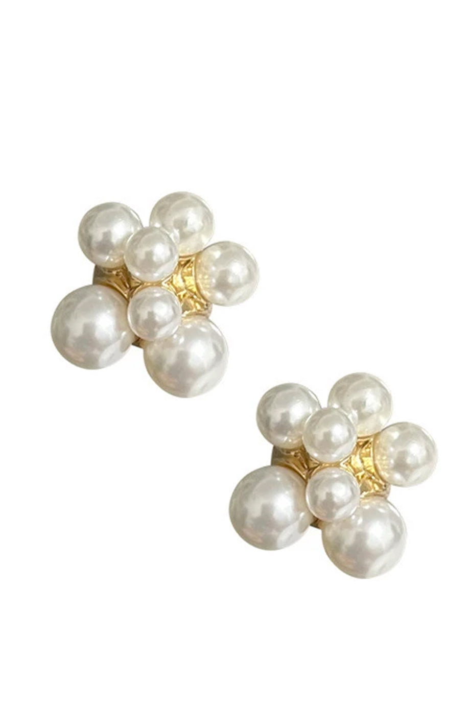 Bianca Cluster Σκουλαρίκια Κλιπ με Πέρλες | Κοσμήματα - Σκουλαρίκια Κλιπ Earrings | Bianca Cluster Clip On Earrings