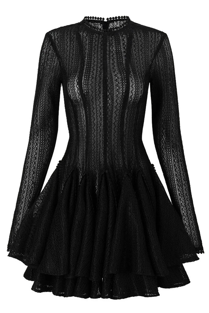 alexis black mini dress Alexis Chain Mini Dress M / Black