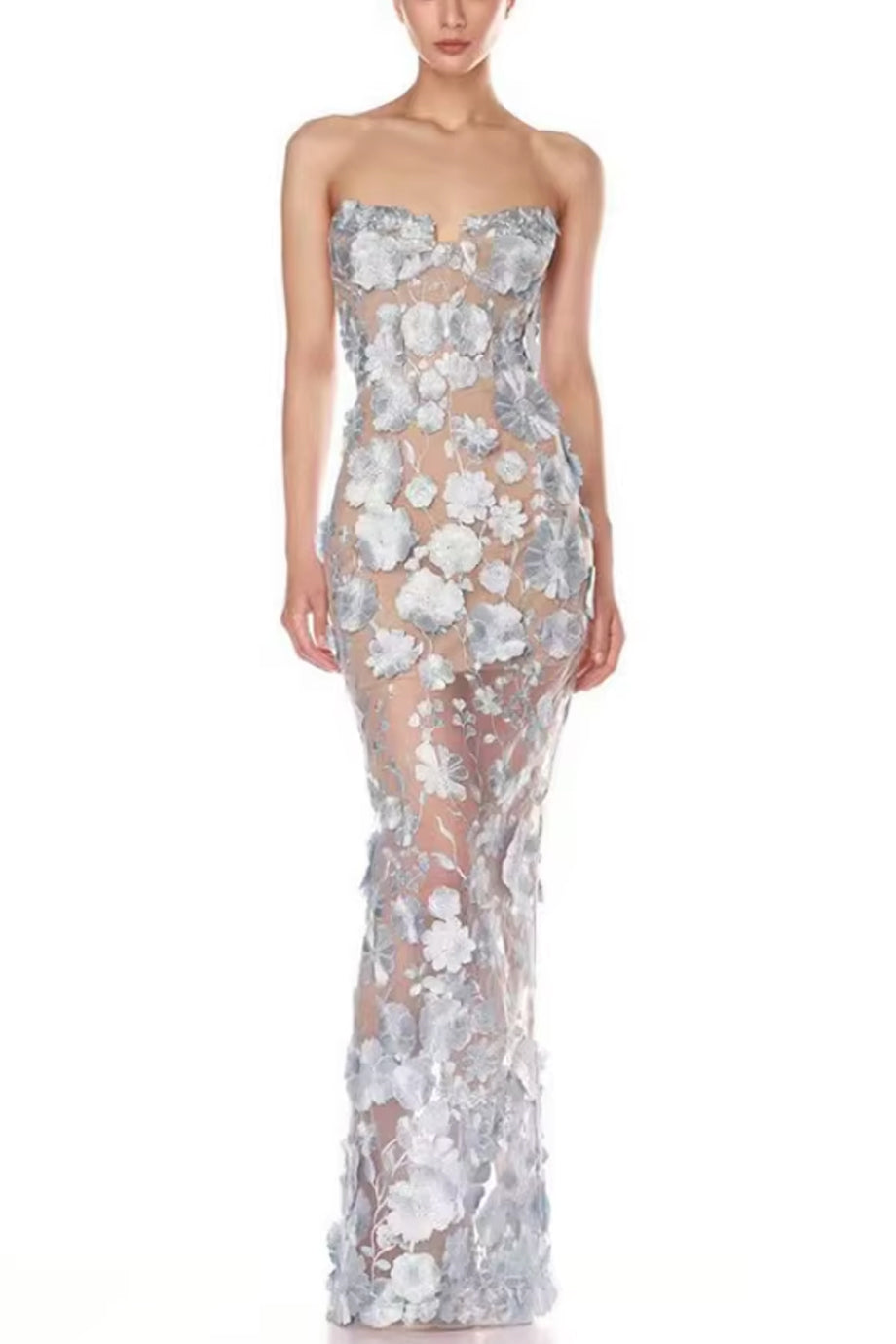 Enchanted Flowers Strapless Evening Dress | Evening Dresses Enchanted Flowers Strapless Evening Dress | Evening Dresses