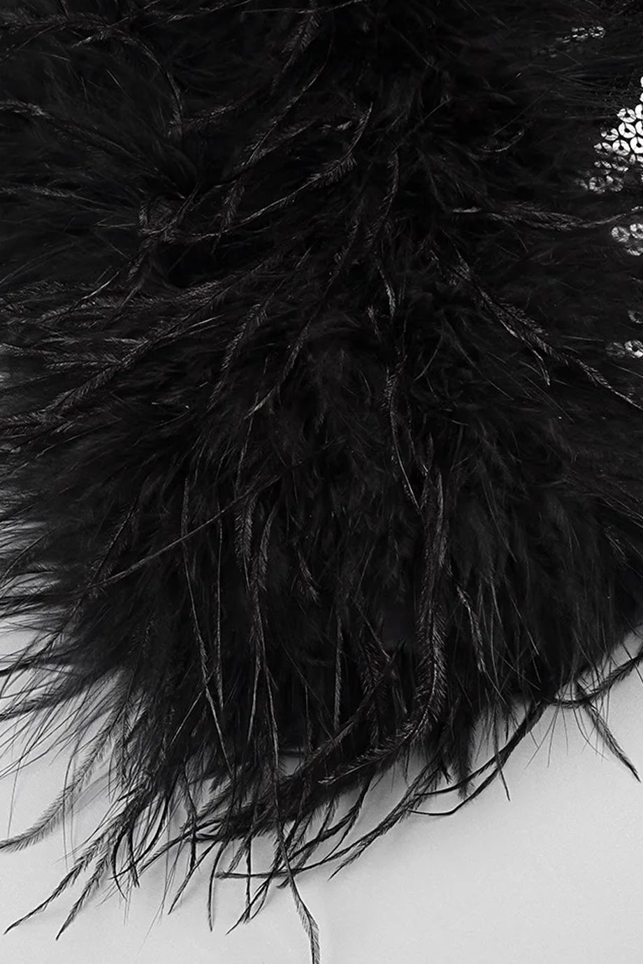 Elyndra Στραπλες Φόρεμα με Παγιέτες και Φτερά | Βραδινά Φορέματα Evening Dresses | Elyndra Sequined Strapless Dress with Feather Trim