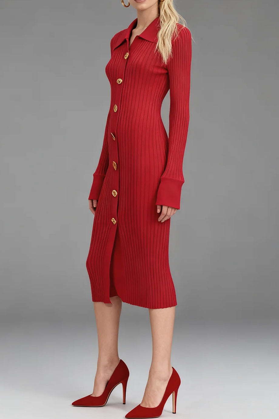 Celinea Midi Πλεκτό Φόρεμα | Φορέματα - Dresses | Celinea Ribbed Midi Dress Kleid Vestido Abito Jurk