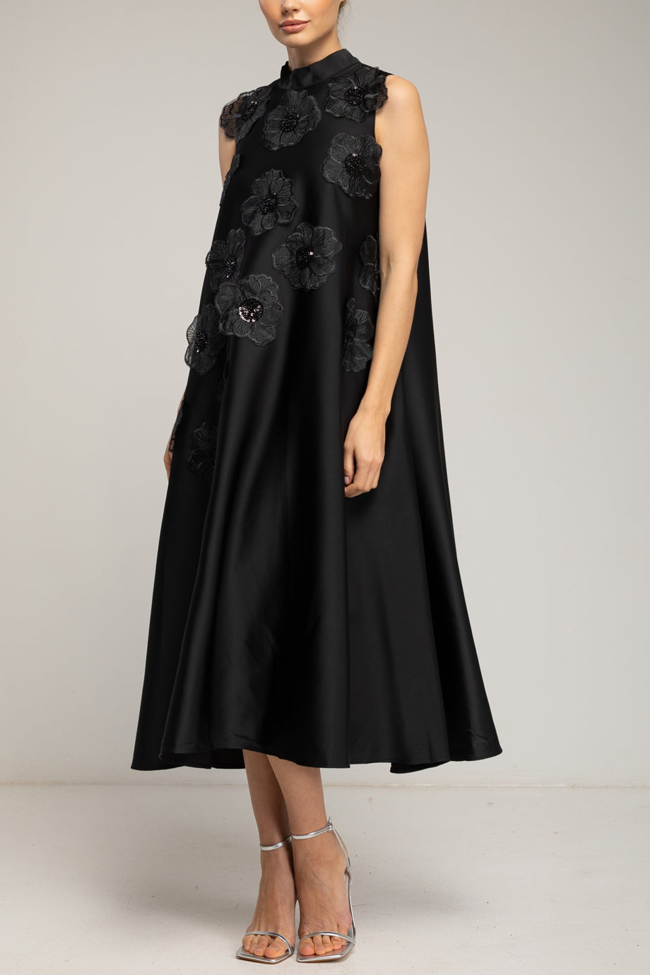 midi evening dresses Dylan & Davids Long Lace Short Sleeve Dress, Formal Black Gown for Galas, Women's, Size: Small New Year Velvi - Janelle Midi Dress