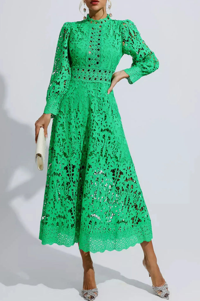 Azurina Green Lace Dress | Women's Clothing - Dresses Azurina Green Lace Cutout Dress Azurina Green Lace Dress | Women's Clothing - Dresses Azurina Green Lace Cutout Dress