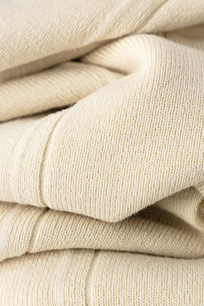 Naya Ιβουάρ Πλεκτό Σετ Τοπ και Παντελόνι | Γυναικεία Ρούχα - Πλεκτά Σετ | Naya Ivory Knitted Set with Asymmetric Top and Pants