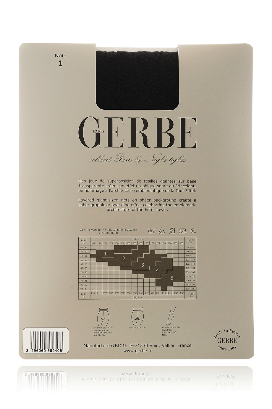 GERBE PARIS BY NIGHT Μαύρο Καλσόν
