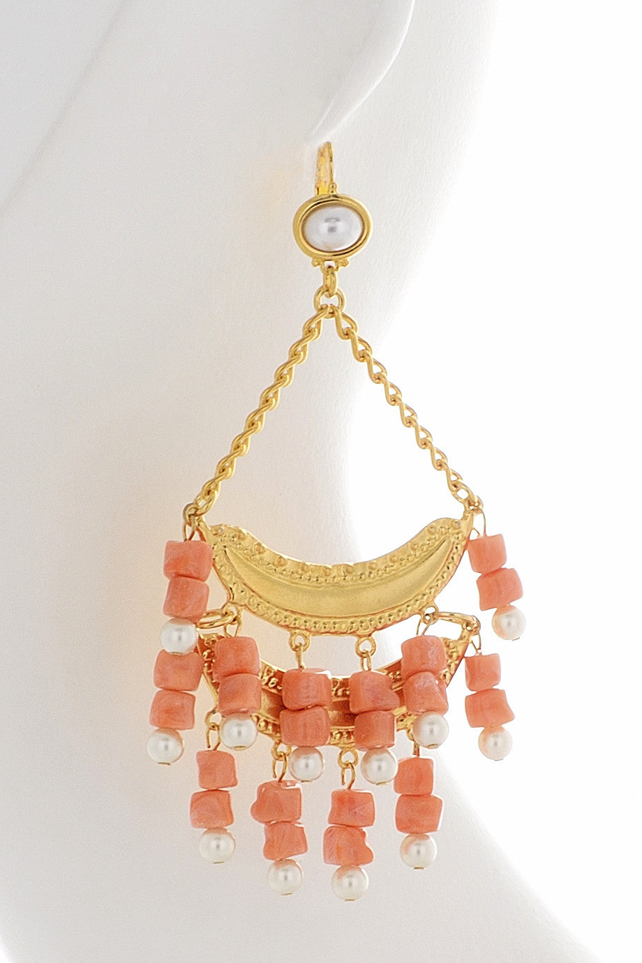 Σομόν Σκουλαρίκια με Χάντρες - Kenneth Jay Lane | Κοσμήματα