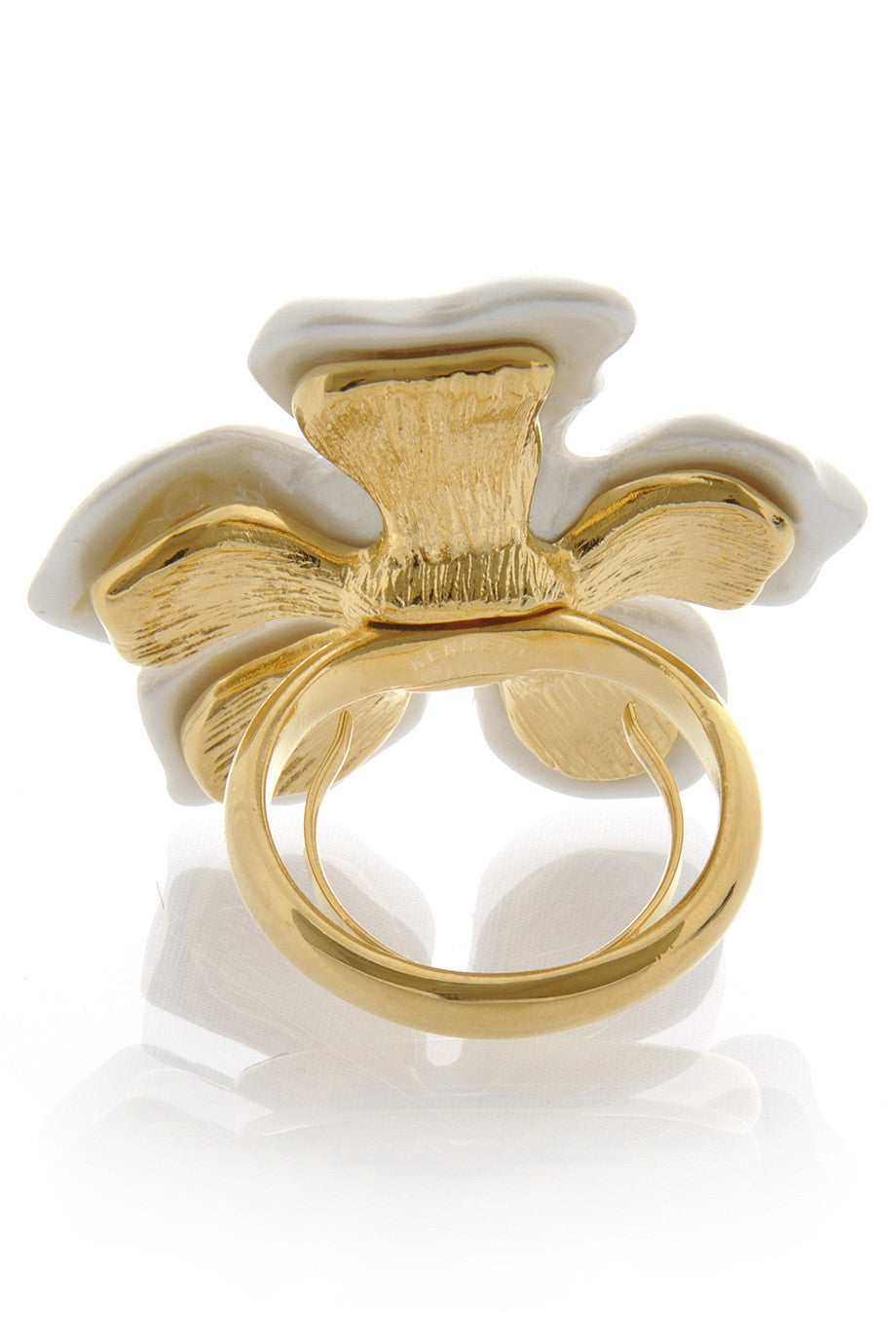 Λευκό Δαχτυλίδι σε Σχήμα Λουλουδιού - Kenneth Jay Lane | Κοσμήματα