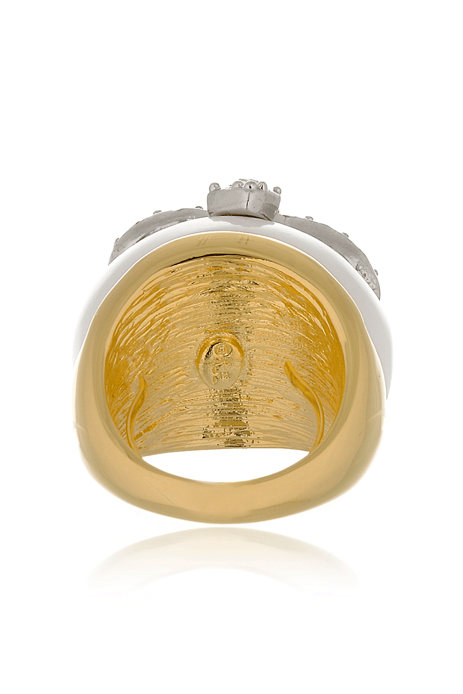 Λευκό Δαχτυλίδι με Κρύσταλλα - Kenneth Jay Lane | Κοσμήματα