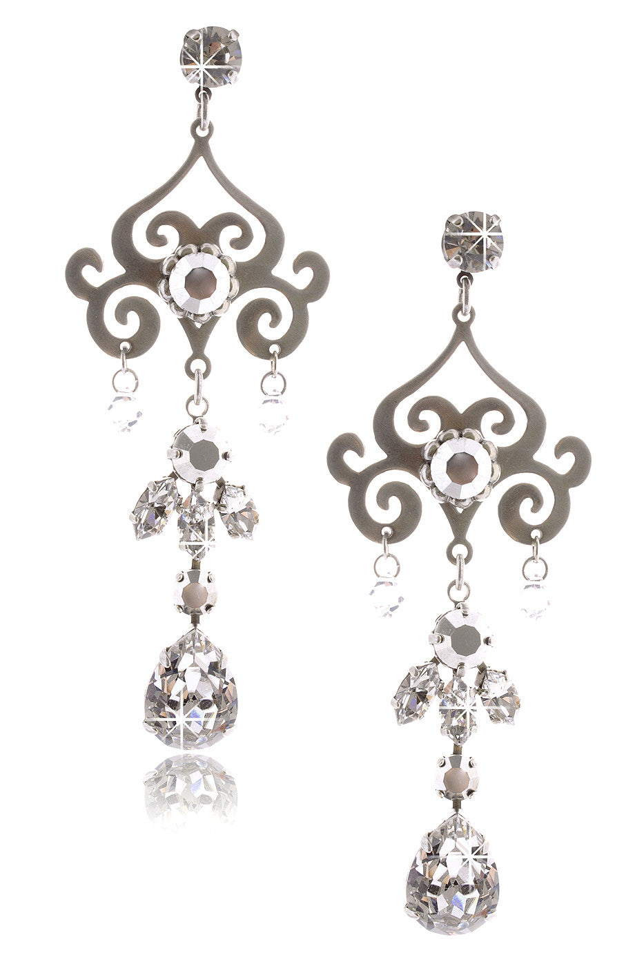 Ασημένια Μακριά Σκουλαρίκια - Lk Designs | Κοσμήματα