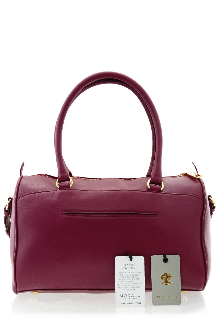 MODALU | BUCKINGHAM Μωβ Δερμάτινο Μπαουλέτο