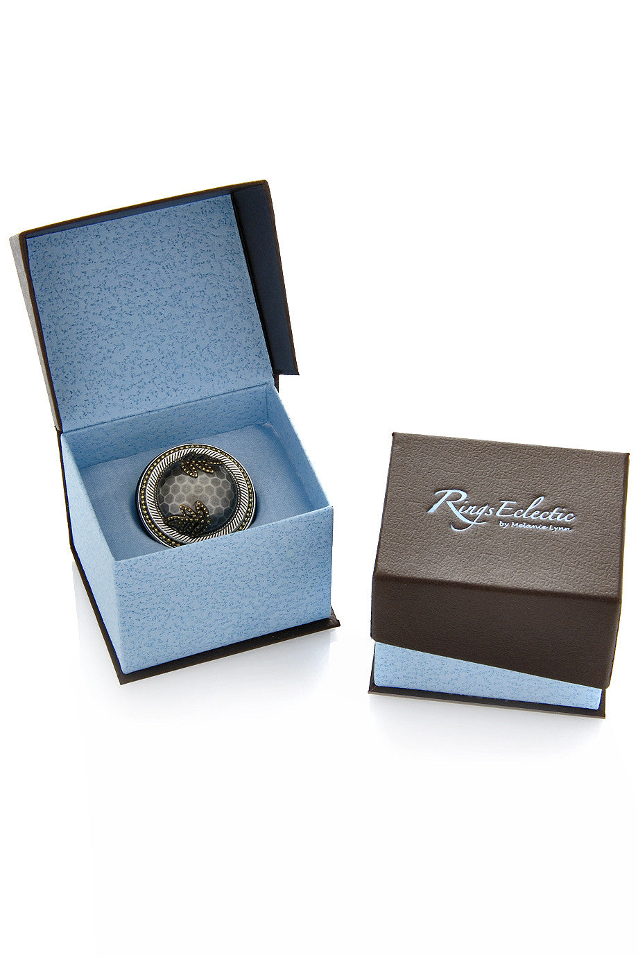 Beehive Γκρι Μαύρο Δαχτυλίδι - Ringseclectic | Κοσμήματα - Δαχτυλίδια