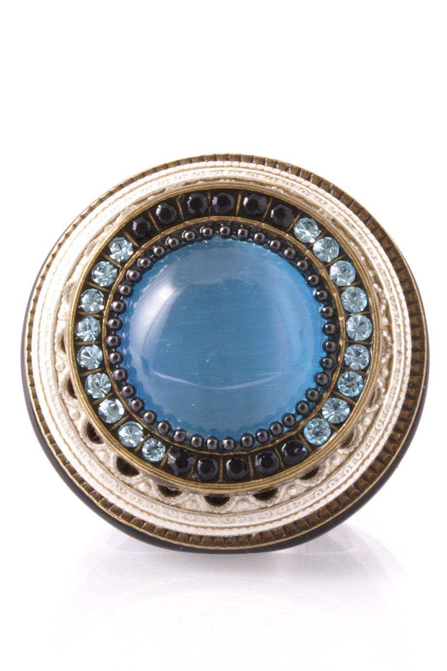 Μπλε Δακτυλίδι με Κρύσταλλα - Ringseclectic | Κοσμήματα