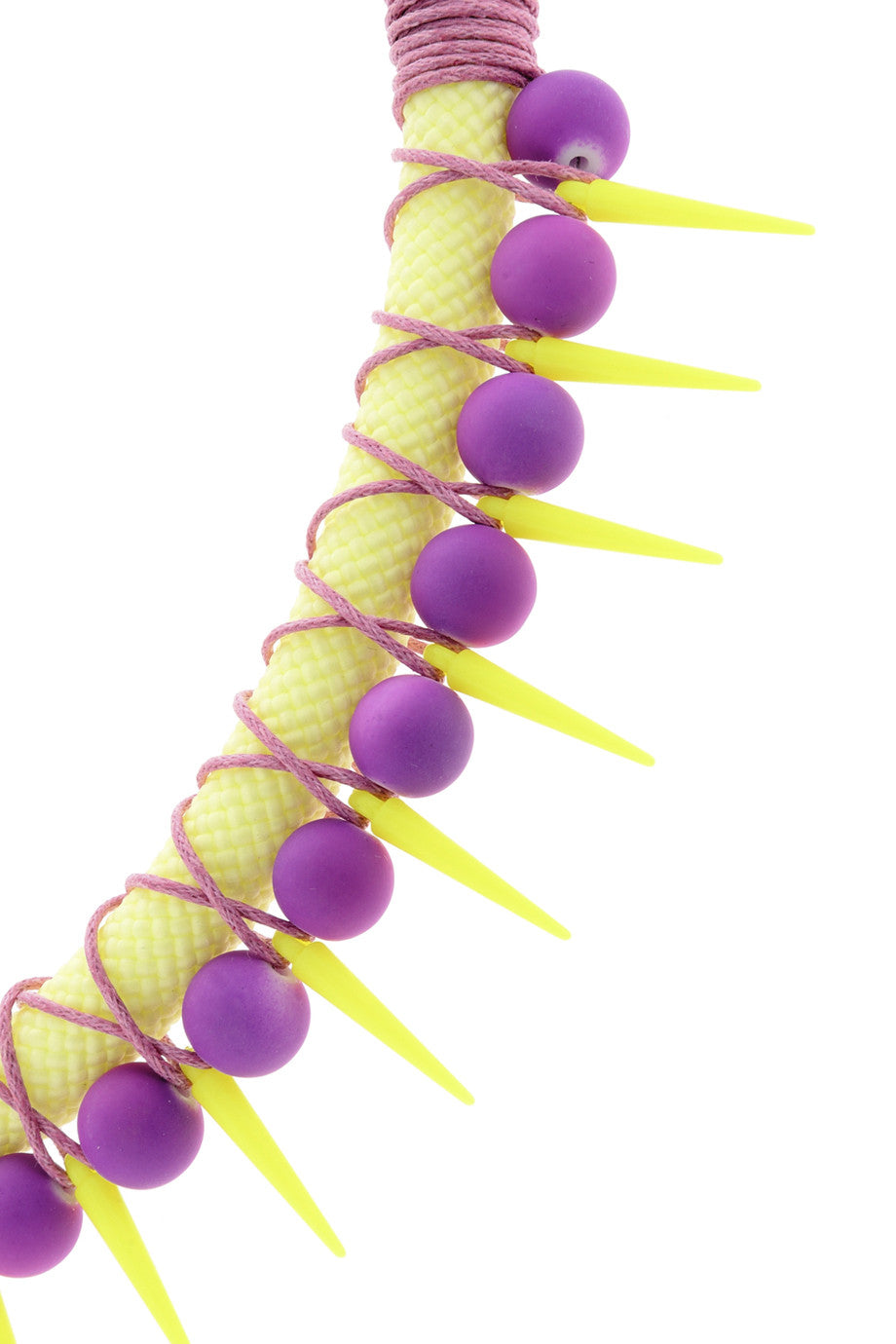 Φωσφοριζέ Κίτρινο Μωβ Κολιέ | Κοσμήματα