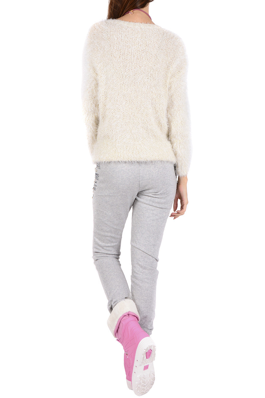 Λευκή Χνουδωτή Μπλούζα | Γυναικεία Ρούχα