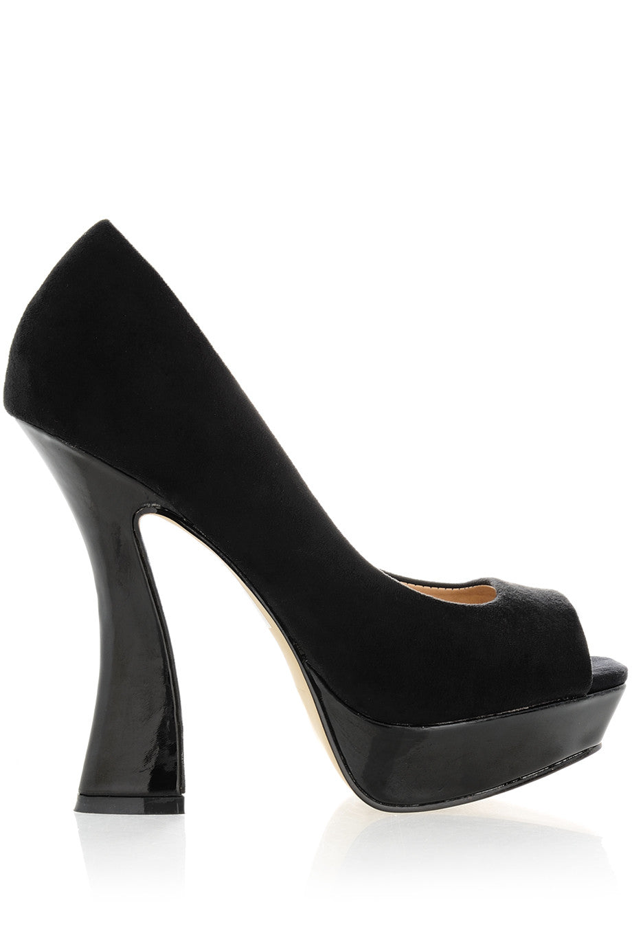 Μαύρες Peep Toe Γόβες | Γυναικεία Παπούτσια
