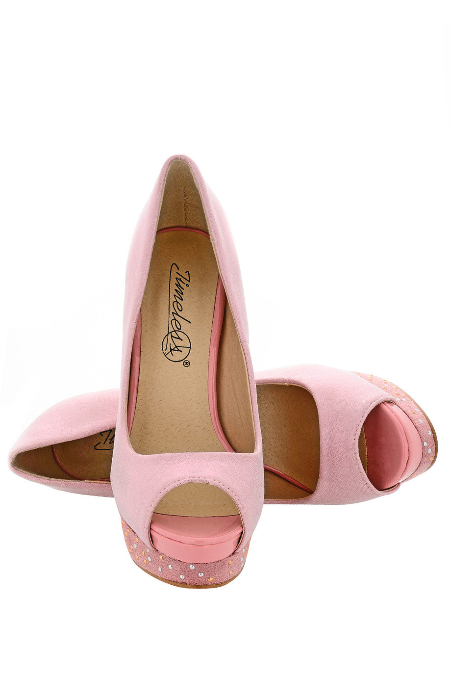 Μεταλλιζέ Ροζ Peep Toes | Γυναικεία Παπούτσια