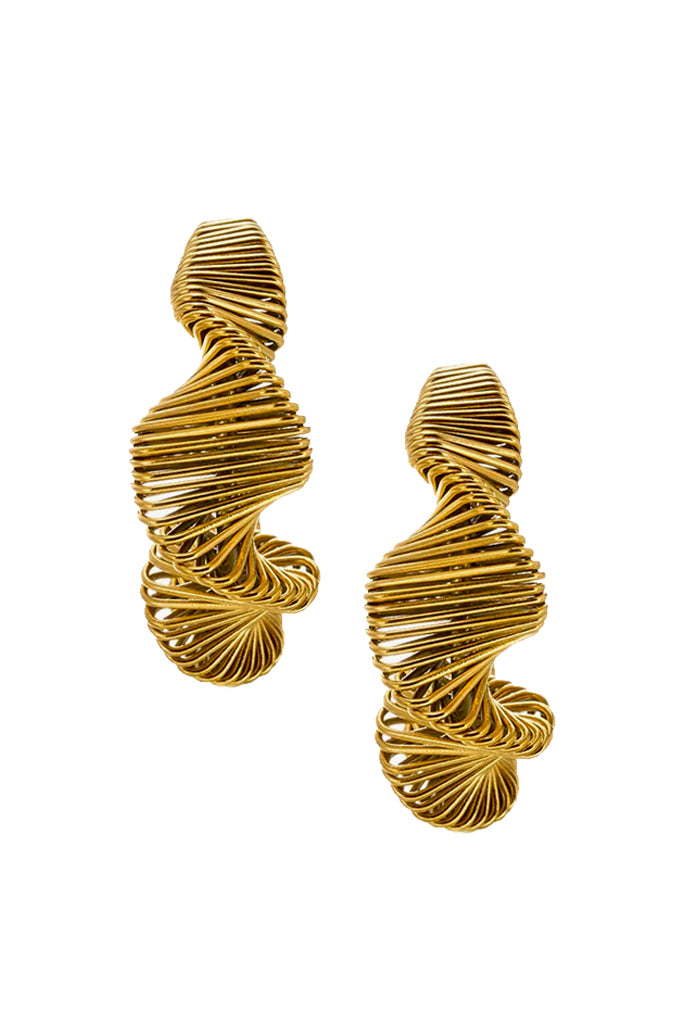 Dunia Χρυσά Σκουλαρίκια Κρίκοι | Σκουλαρίκια Earrings | Dunia Gold Spiral Hoops