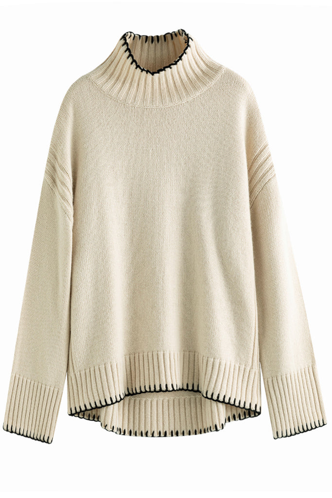 Carty Assymetrical Turtleneck Sweater 