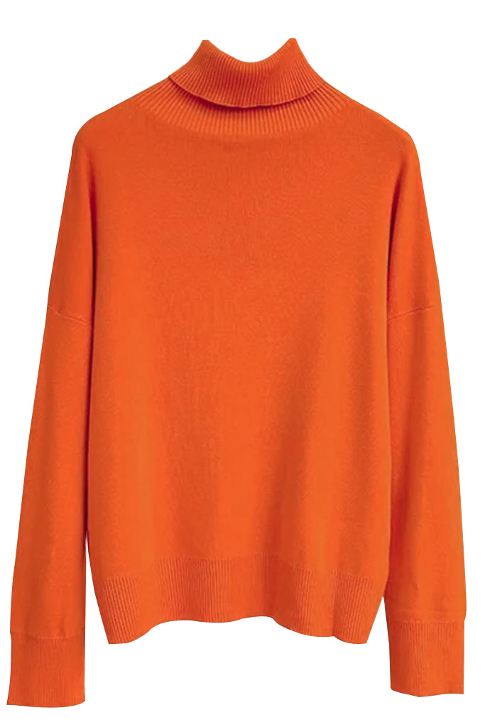 Quinn Orange Turtleneck Sweater