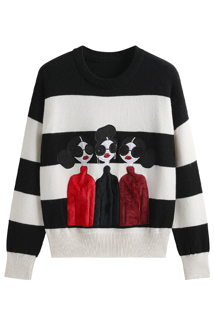 Berky Πλεκτό Τοπ με Σχέδια | Μπλούζες - Πουλόβερ -  Πλεκτά - Knitwear | Berky Ribbed Sweater