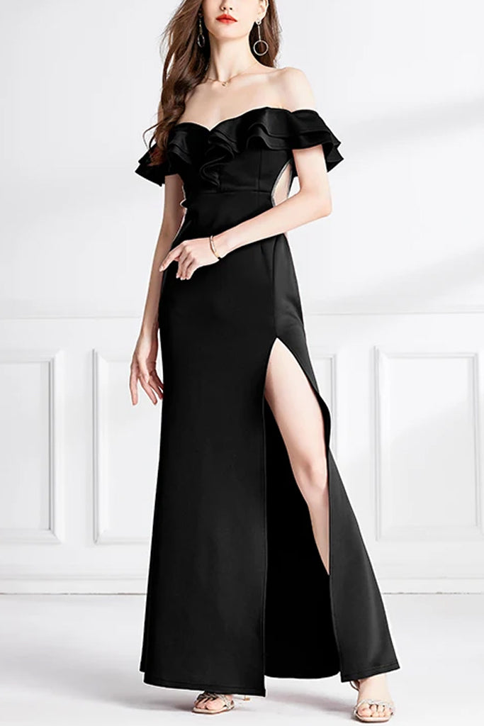 Kinsley Μαύρο Βραδινό Μάξι Φόρεμα | Φορέματα - Dresses | Kinsley Black Maxi Cocktail Dress