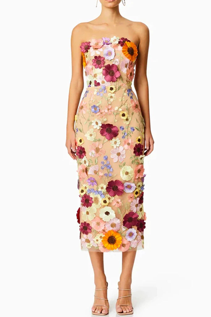 Fioretta Floral Strapless Dress