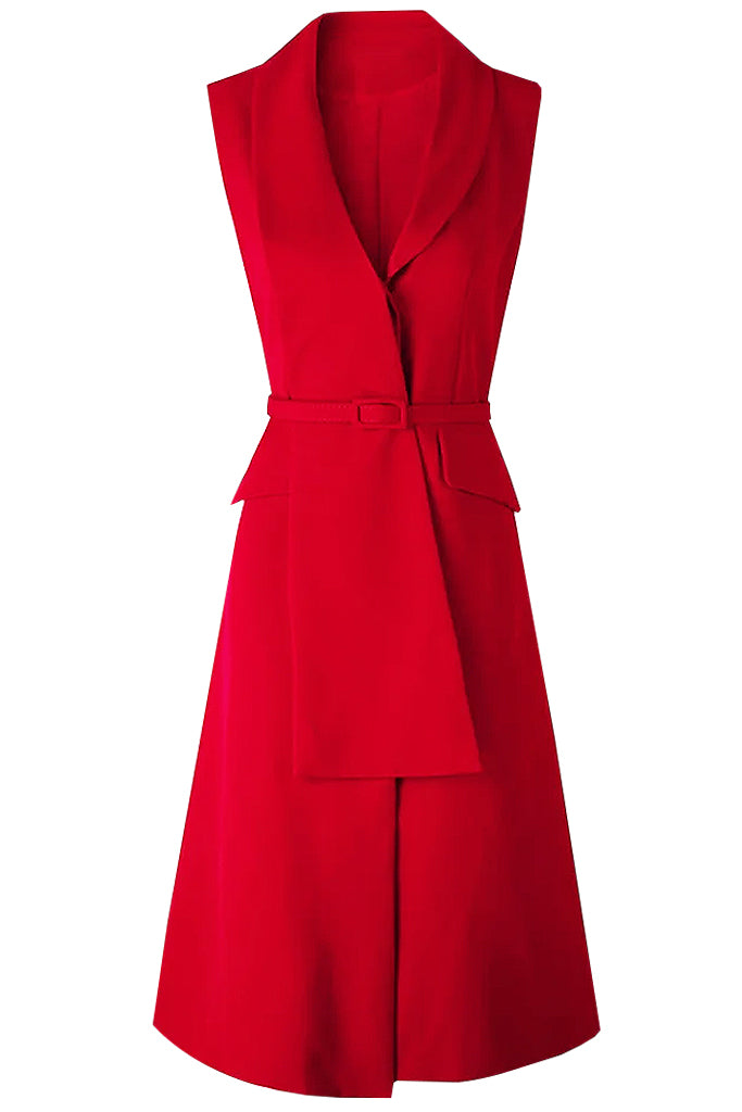 Azenor Κόκκινο Αμάνικο Φόρεμα | Φορέματα - Dresses | Azenor Red Wrap Dress