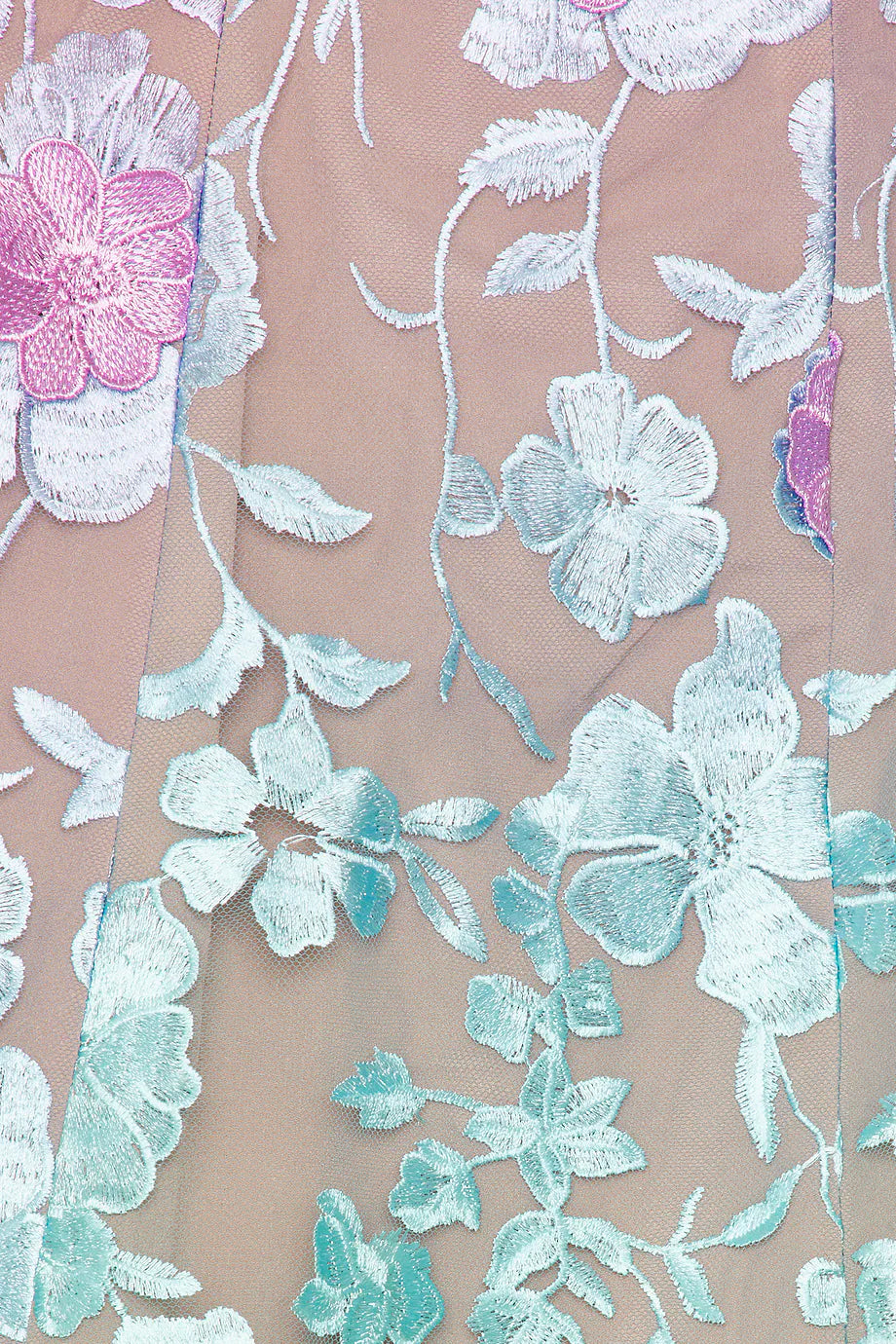 Evania Στράπλες Φόρεμα με Φλοράλ Δαντέλα και Ombre Χρώματα | Βραδινά Φορέματα - Evening Dresses | Evania Strapless Ombre Floral Lace Evening Dress