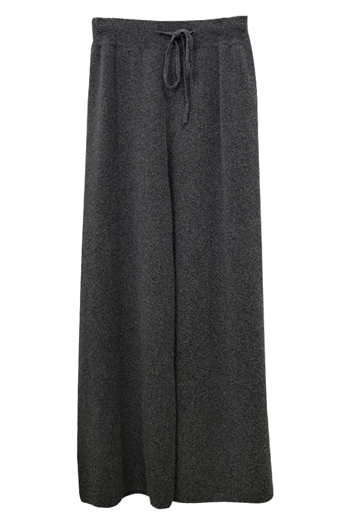 Elijah Grey Knit Wide Leg Pants