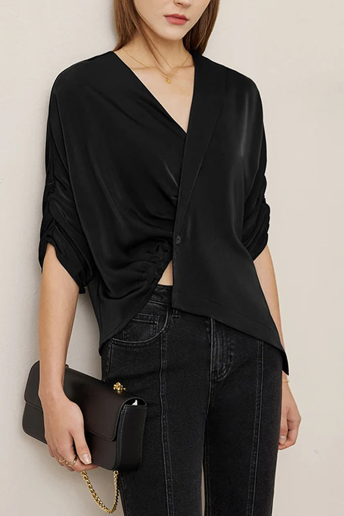 Oriana Satin Asymmetric Top