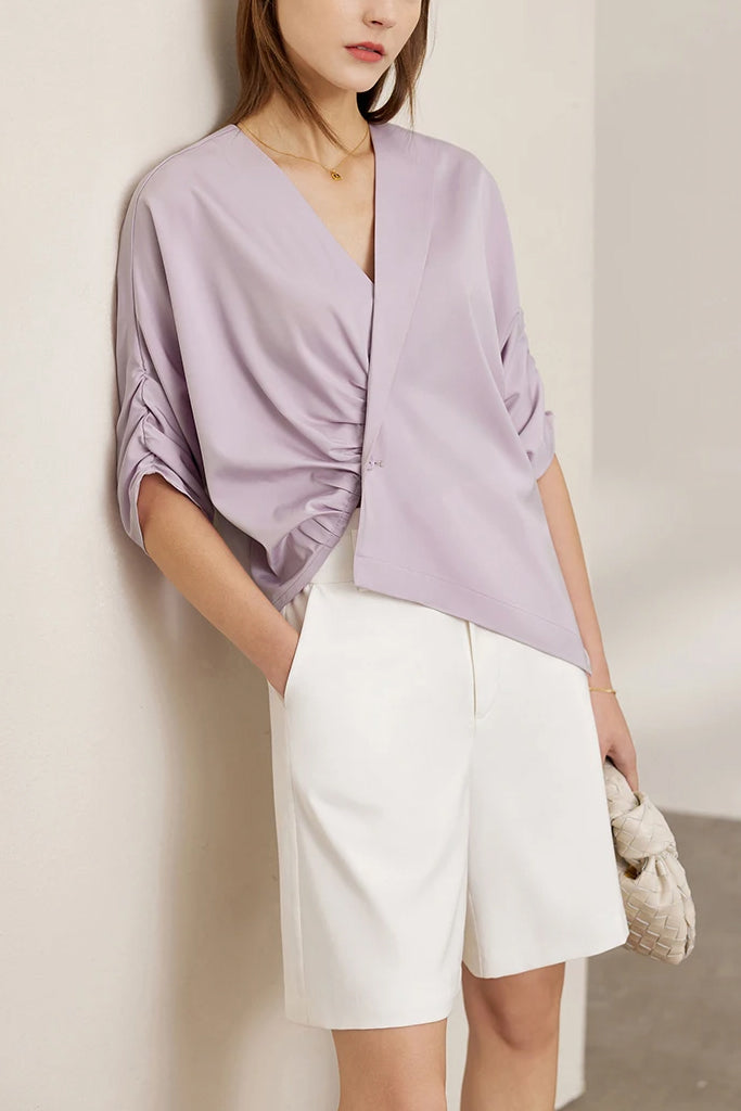 Oriana Satin Asymmetric Top