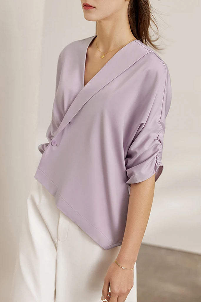 Oriana Satin Asymmetric Top