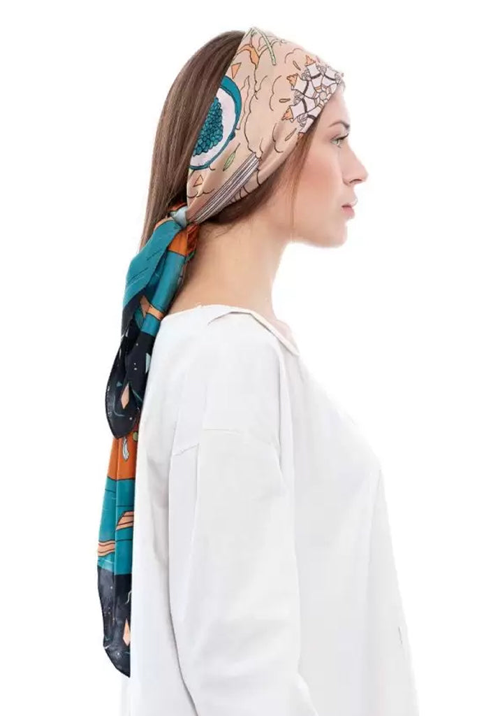 Planet Ancient Greece Μεταξωτό Φουλάρι - Mantility | Φουλάρια Scarves | Planet Ancient GreeceSilk Scarf