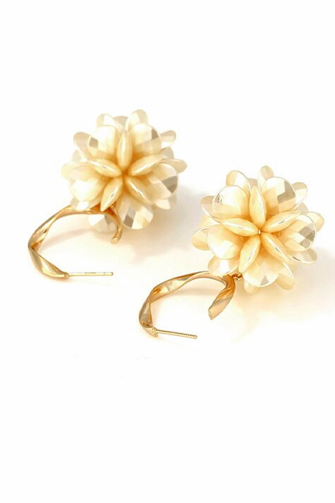 Fallina Hoop Earrings with Flowers