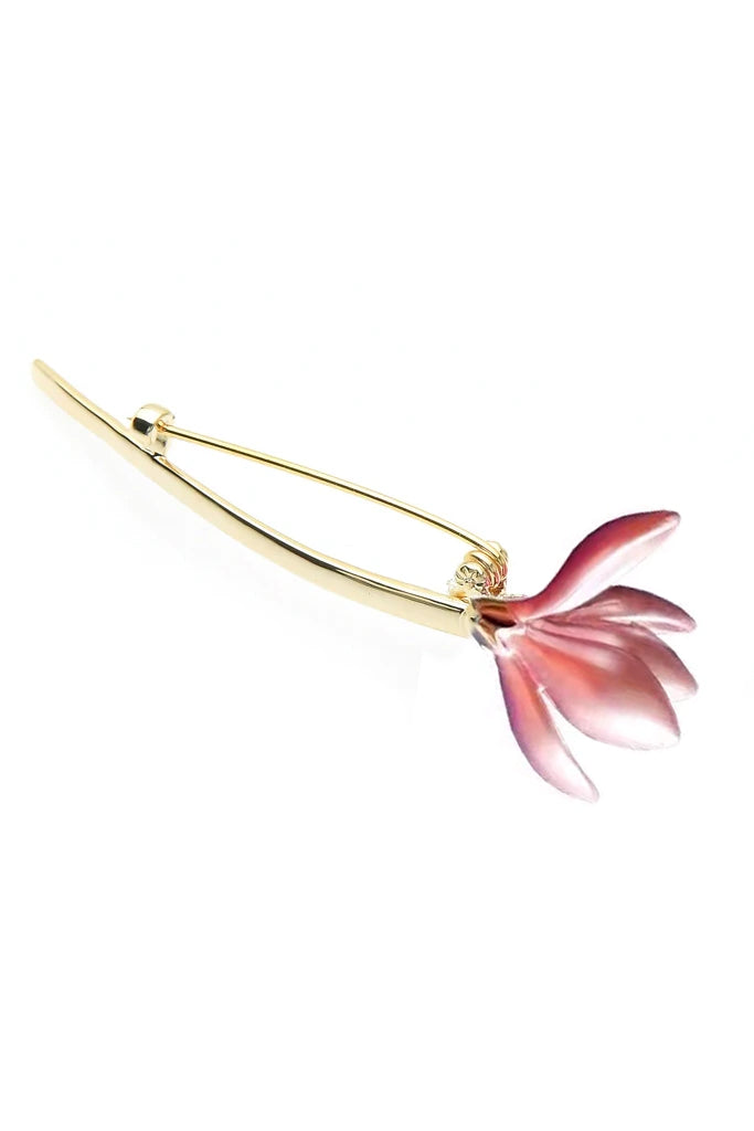 Pink Magnolia Flower Pin