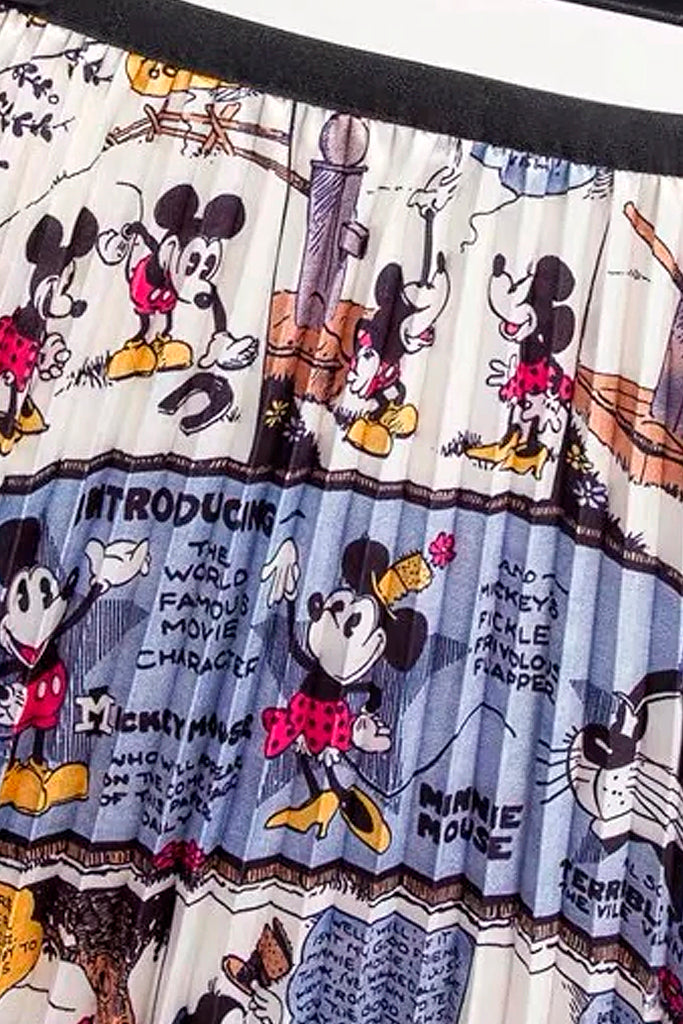 Mickey Εμπριμέ Πλισέ Φούστα | Γυναικεία Ρούχα - Φούστες