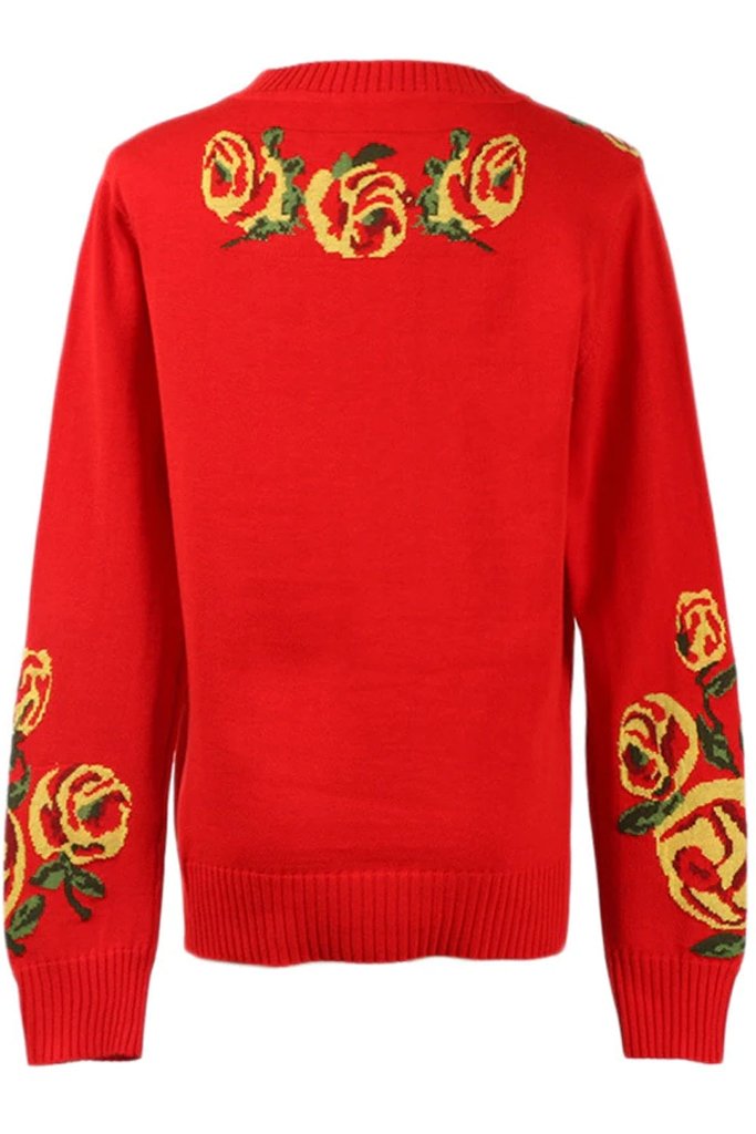 Quarda Red Coral Sweater with Tiger