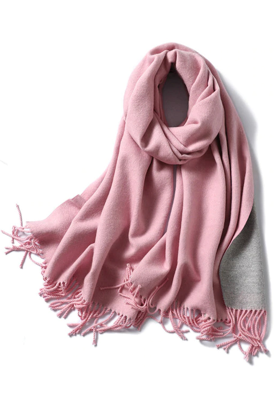 Malenia Gray Light Mustard Two Tone Scarf Scarf