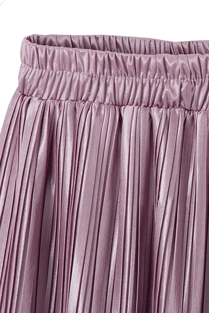 Erany Green Pleated Midi Skirt