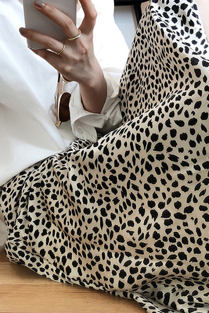 Spots Leopard Print Skirt