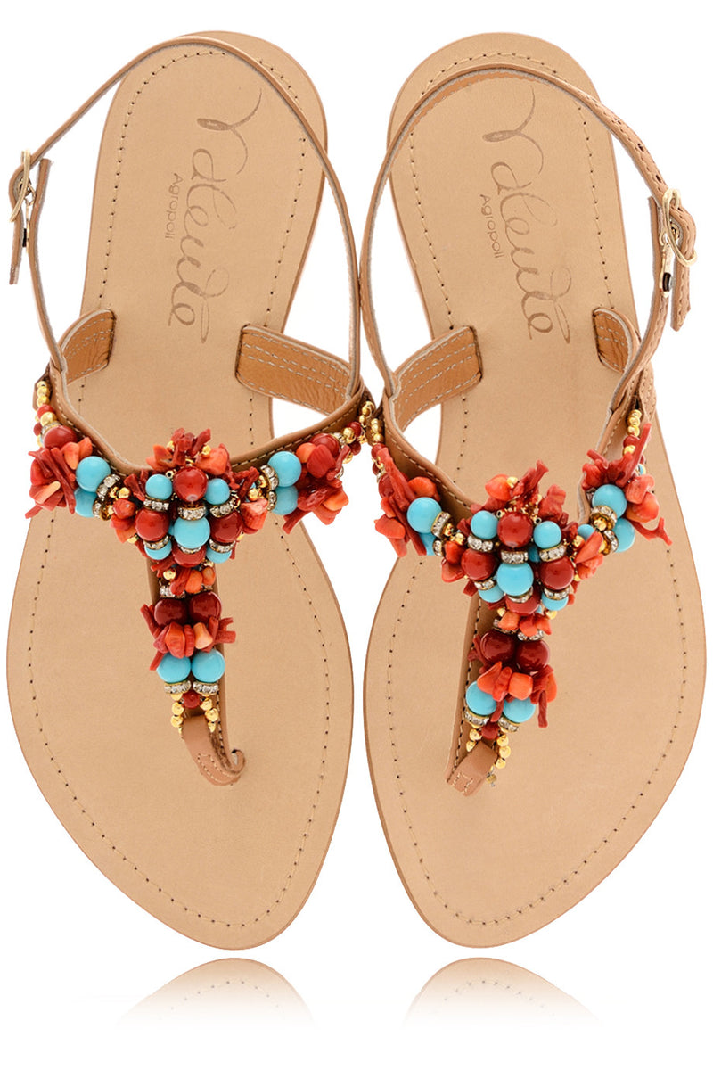 Colors of California pedula sandals with white stones - Colors Of  California - Purchase on Ventis.