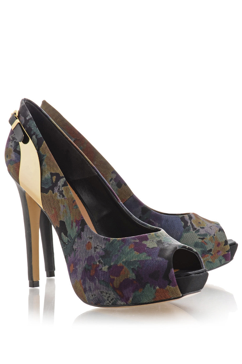 Φλοράλ Πολύχρωμα Peep Toes - Cecconello | Γυναικεία Παπούτσια