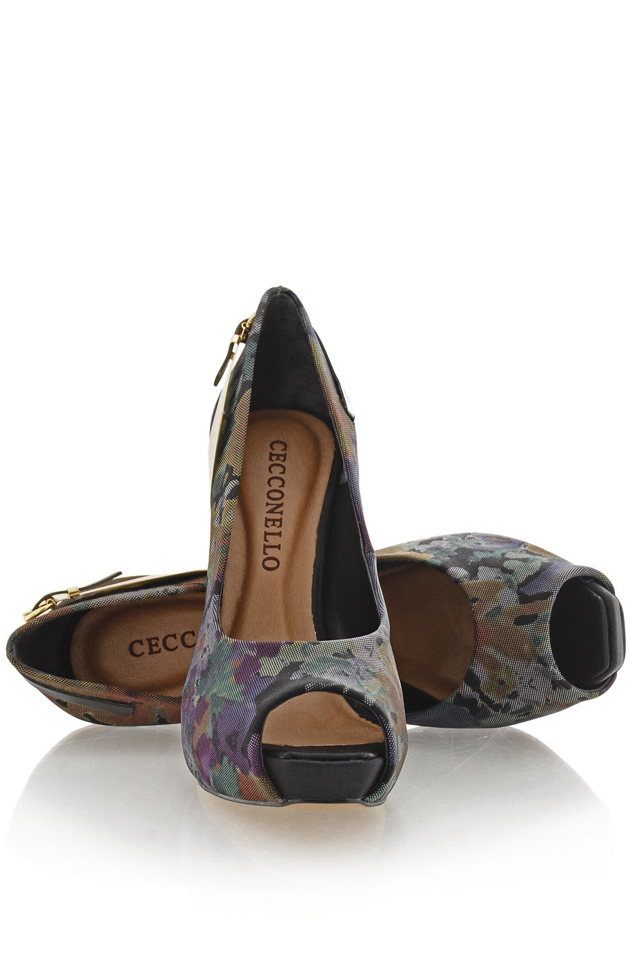 Φλοράλ Πολύχρωμα Peep Toes - Cecconello | Γυναικεία Παπούτσια