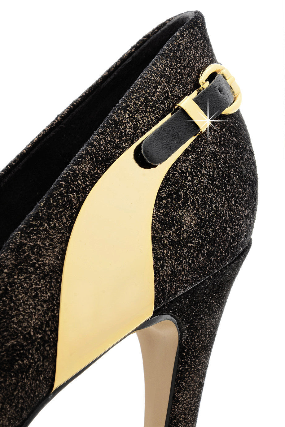 Mαύρα Kαστόρινα Peep Toes - Cecconello | Γυναικεία Παπούτσια