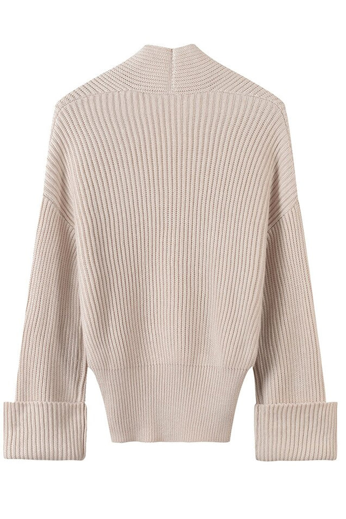 Calcuty Beige Cross Sweater