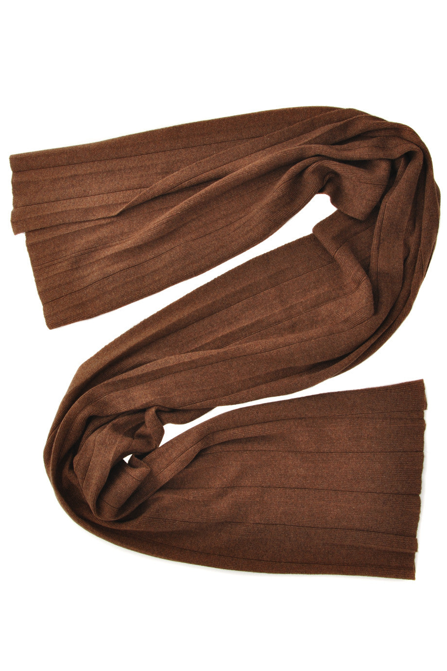 Wool Scarf - Dark brown - Ladies