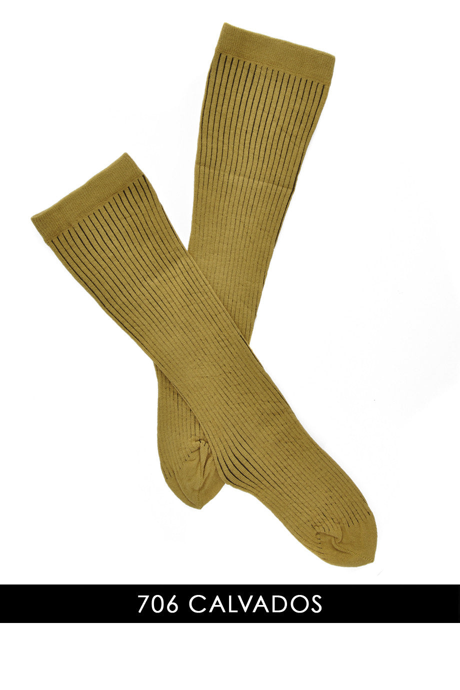 FOGAL 338 COTTON RIB Μουσταρδί Καλτσάκια