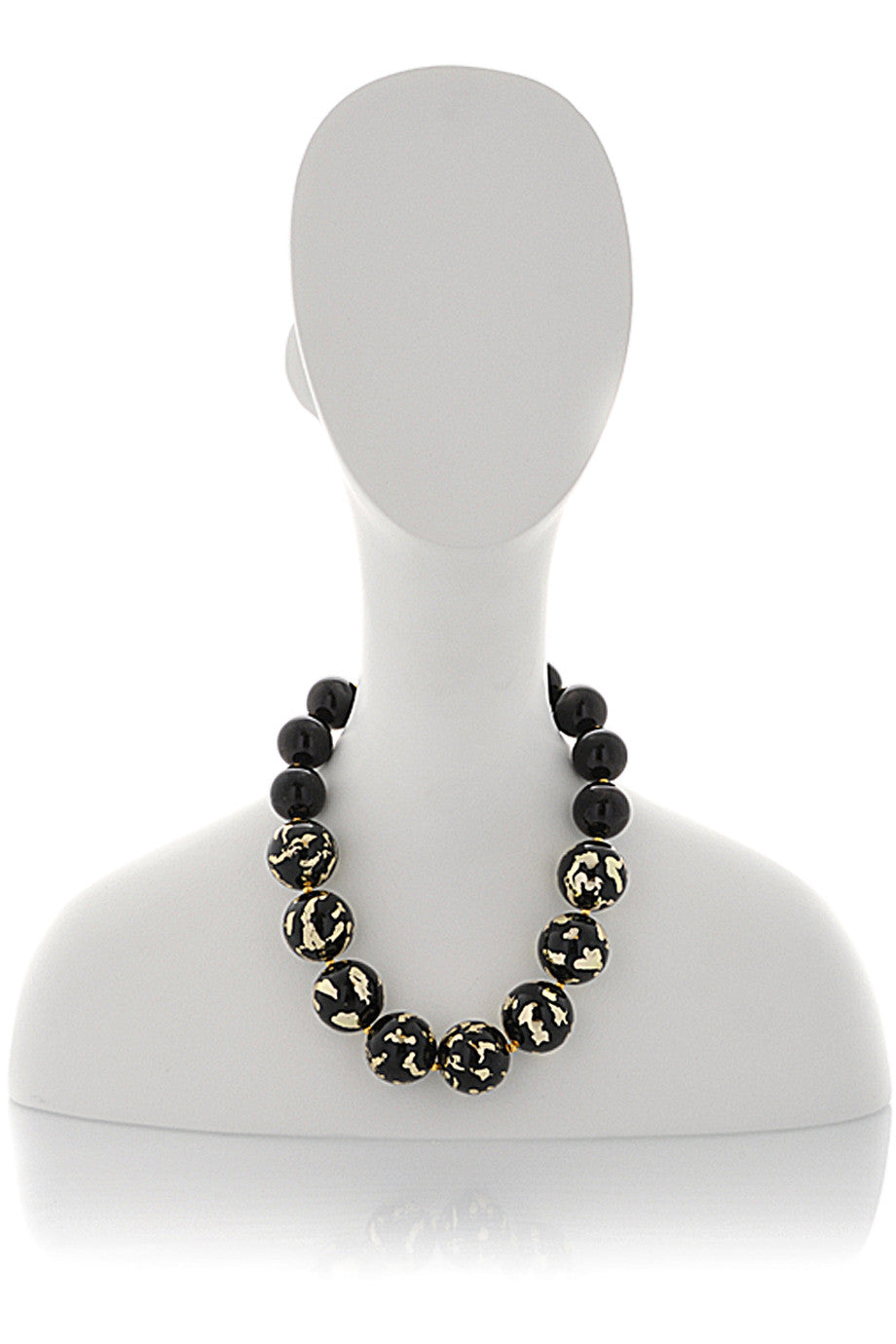  Black And White Statement Necklace