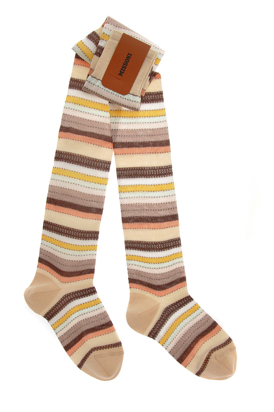 MISSONI STRIPES Μπεζ Ριγέ Κάλτσες